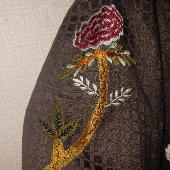 LIKE NEW Vtg Alex Kim Bohemian Embroidered Button Down Jacket Top - Picture 6 of 11